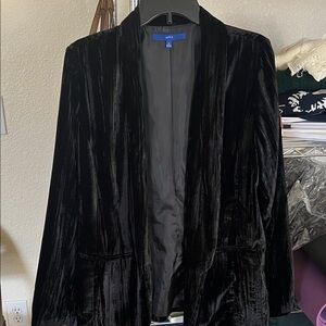 Apt. 9 Women's Black Velvet Blazer